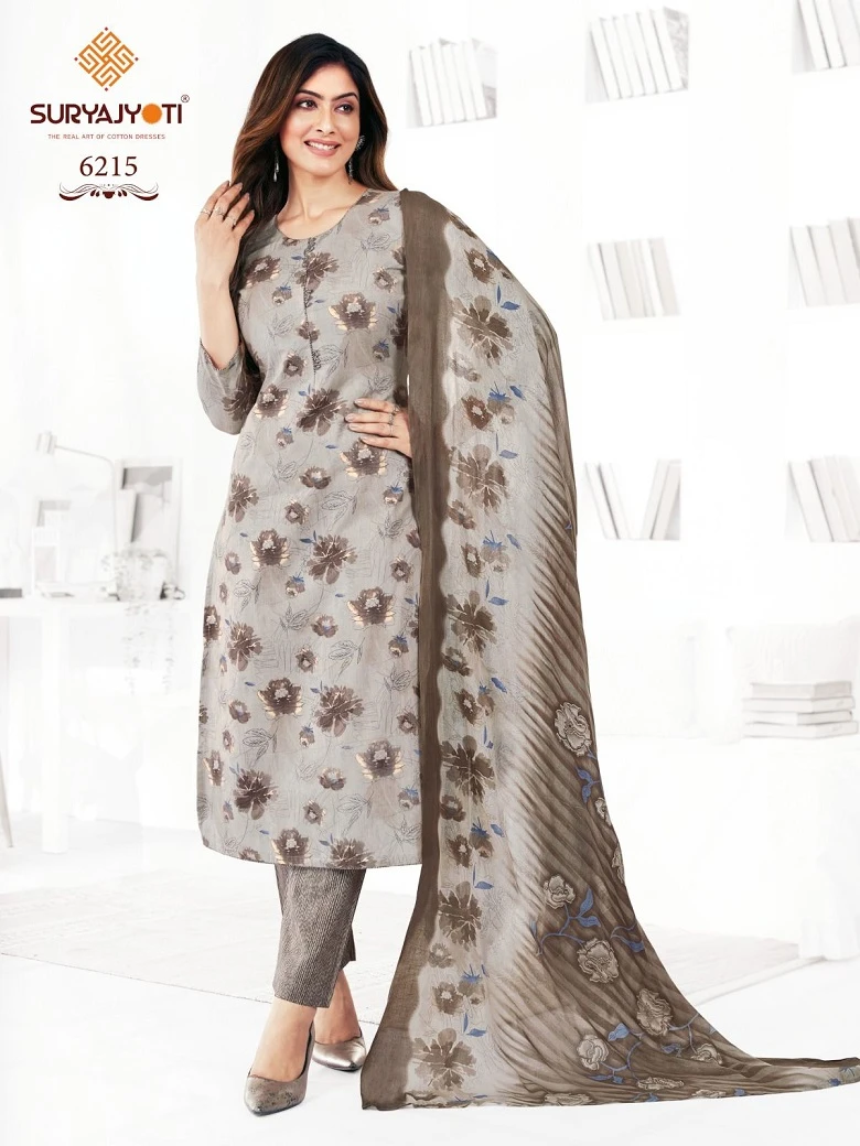 Suryajyoti Trendy Cotton Vol 62 Pure Cotton Wholesale Salwar Suit Catalog — Wholesale Salwar Suits, MPA wholesale from Surat — view 2